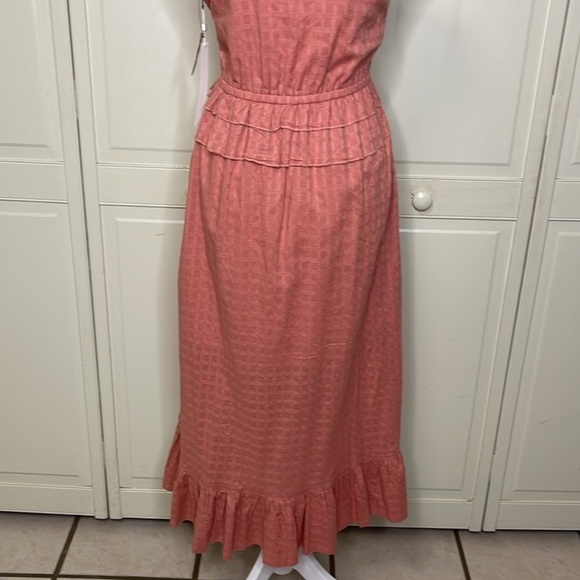 CASLON Women's Faux Wrap Ruffle Dobby Midi Dess Size S - Picture 6 of 13